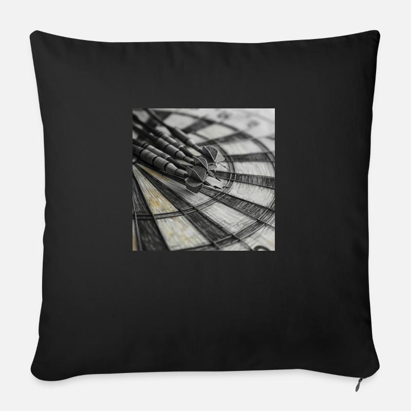 Dartboard - Sofakissenbezug 45 x 45 cm - Schwarz