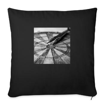 Dartboard - Sofa pillowcase 17,3'' x 17,3'' (45 x 45 cm) - black - Front