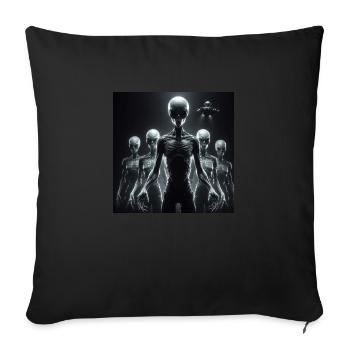 Astronomie Astrologie - Housse de coussin décorative 45 x 45 cm - noir - Devant