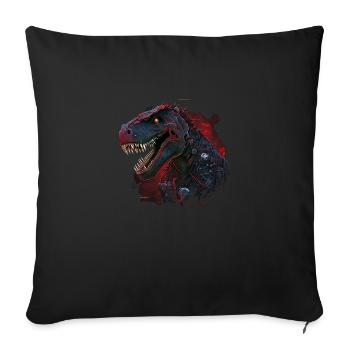 T rexbot - Sofakissenbezug 45 x 45 cm - Schwarz - Vorne