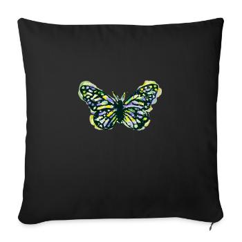 Abstract butterfly - watercolor style cute - Sofa pillowcase 17,3'' x 17,3'' (45 x 45 cm) - black - Front