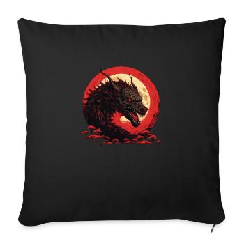 Rage of the dragon - Sofa pillowcase 17,3'' x 17,3'' (45 x 45 cm) - black - Front