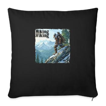 Hiking Viking - Sofakissenbezug 45 x 45 cm - Schwarz - Vorne