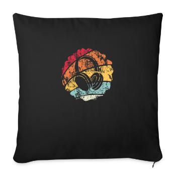 Vintage Music - Sofa pillowcase 17,3'' x 17,3'' (45 x 45 cm) - black - Front