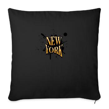 New York Vibe - Sofa pillowcase 17,3'' x 17,3'' (45 x 45 cm) - black - Front