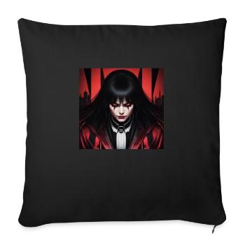 Jolie fille maléfique - Housse de coussin décorative 45 x 45 cm - noir - Devant