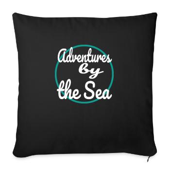 Cadeau Funny Waves Déclaration Thrill Adventure Sports - Housse de coussin décorative 45 x 45 cm - noir - Devant