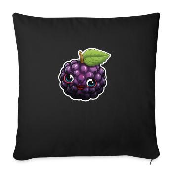 sweet blackberry - Sofa pillowcase 17,3'' x 17,3'' (45 x 45 cm) - black - Front