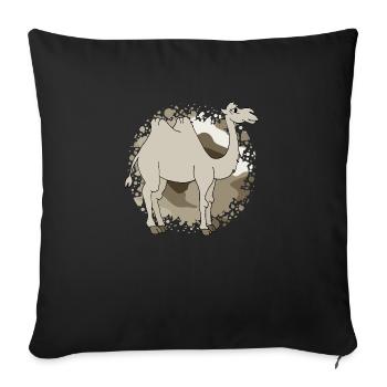 Camel - Sofa pillowcase 17,3'' x 17,3'' (45 x 45 cm) - black - Front