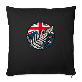 Nouvelle-Zélande Aotearoa Kiwi 4 - Housse de coussin décorative 45 x 45 cm - noir - Devant