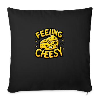 Feeling Cheesy - Sofakissenbezug 45 x 45 cm - Schwarz - Vorne