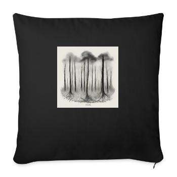 Forest - Sofakissenbezug 45 x 45 cm - Schwarz - Vorne
