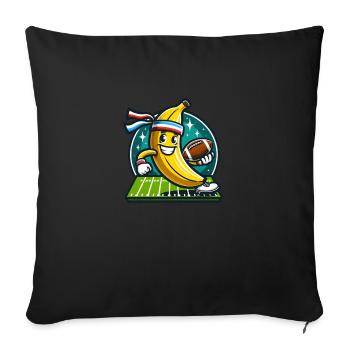 Football Banana - Sofa pillowcase 17,3'' x 17,3'' (45 x 45 cm) - black - Front