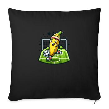 Football Banana - Sofa pillowcase 17,3'' x 17,3'' (45 x 45 cm) - black - Front