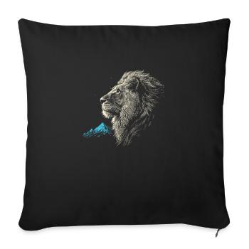 Lion - Housse de coussin décorative 45 x 45 cm - noir - Devant