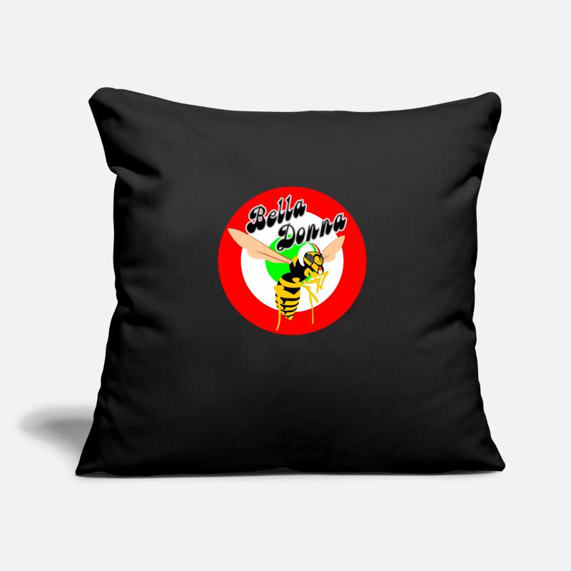 Guêpe Mod Cible Rouge Cocarde Bella Donna Housse de coussin décorative 45 x 45 cm