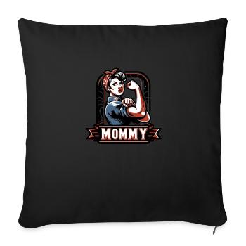 Muscle Mommy Simple - Sofakissenbezug 45 x 45 cm - Schwarz - Vorne