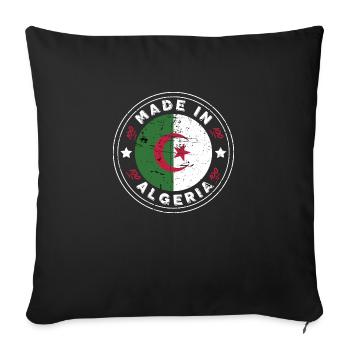 Made in algeria - gift idea Algeria - Sofa pillowcase 17,3'' x 17,3'' (45 x 45 cm) - black - Front