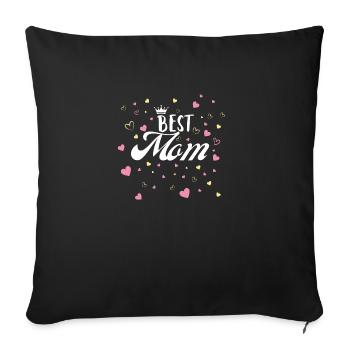 Meilleure maman - Housse de coussin décorative 45 x 45 cm - noir - Devant