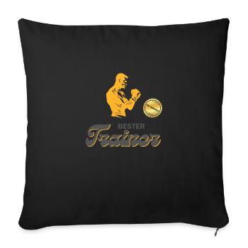 Boxen bester Trainer aller Zeiten Boxer Geschenk - Sofakissenbezug 45 x 45 cm - Schwarz - Vorne