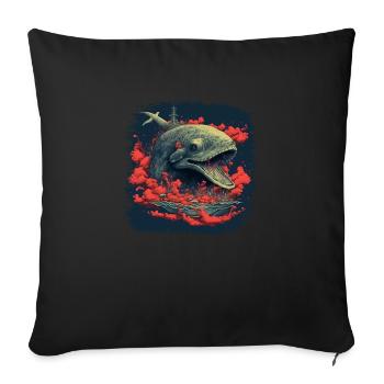 Cool Funny citation Greendale Irlande requin-baleine - Housse de coussin décorative 45 x 45 cm - noir - Devant