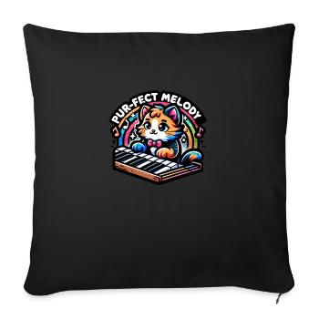 Purfect Melody - Sofa pillowcase 17,3'' x 17,3'' (45 x 45 cm) - black - Front