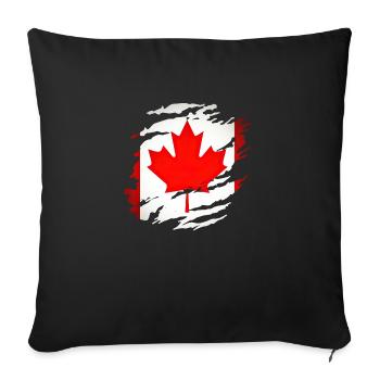 Canada Canada North America Travel Maple Leaf Montreal - Sofa pillowcase 17,3'' x 17,3'' (45 x 45 cm) - black - Front