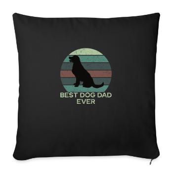 Dog Dad - Sofakissenbezug 45 x 45 cm - Schwarz - Vorne
