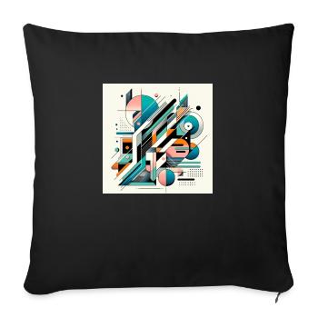 Modern Matrix - Sofa pillowcase 17,3'' x 17,3'' (45 x 45 cm) - black - Front
