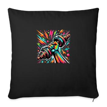 Galaktischer Energie-Blaster: Sci-Fi Kunst - Sofakissenbezug 45 x 45 cm - Schwarz - Vorne