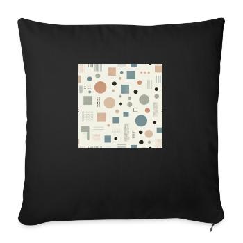Géométrie Zen - Housse de coussin décorative 45 x 45 cm - noir - Devant