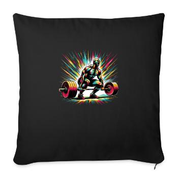 Powerlifting Power: Art Explosion - Sofa pillowcase 17,3'' x 17,3'' (45 x 45 cm) - black - Front
