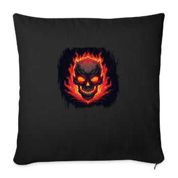 heart skeleton broken heart black birthday present - Sofakissenbezug 45 x 45 cm - Schwarz - Vorne
