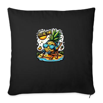 Feeling Pine - Sofakissenbezug 45 x 45 cm - Schwarz - Vorne