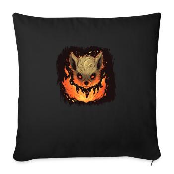 bear camisa para dormir humor animal lover quote - Sofa pillowcase 17,3'' x 17,3'' (45 x 45 cm) - black - Front