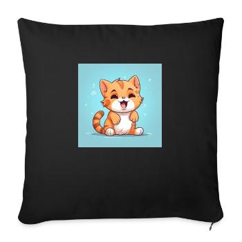 Velvet paws - Sofa pillowcase 17,3'' x 17,3'' (45 x 45 cm) - black - Front