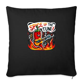 Spice up the Tune - Sofakissenbezug 45 x 45 cm - Schwarz - Vorne