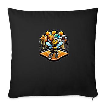 Transpirer avec douceur - Housse de coussin décorative 45 x 45 cm - noir - Devant