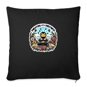 Sweating with Sweetness - Sofa pillowcase 17,3'' x 17,3'' (45 x 45 cm) - black - Front