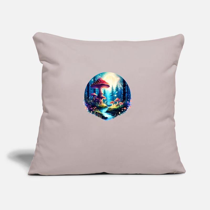 Paysage de forêt enchantée Housse de coussin décorative 45 x 45 cm