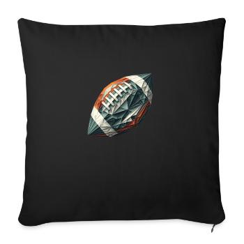 Football américain - Housse de coussin décorative 45 x 45 cm - noir - Devant