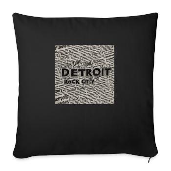 Detroit Rock - Sofakissenbezug 45 x 45 cm - Schwarz - Vorne