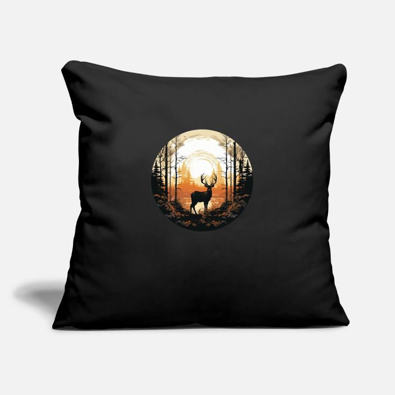 Deer in the forest Sofa pillowcase 17,3'' x 17,3'' (45 x 45 cm)