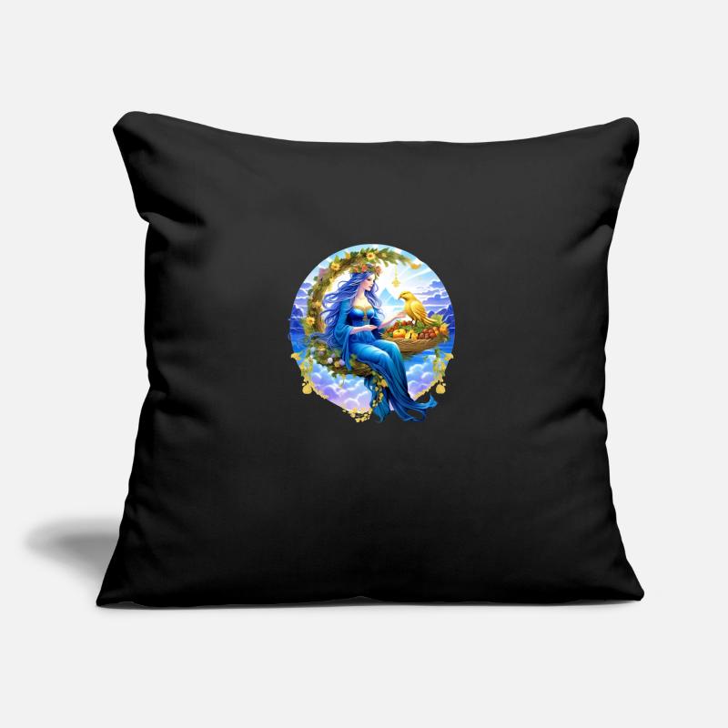La moisson dorée de Freyja Housse de coussin décorative 45 x 45 cm