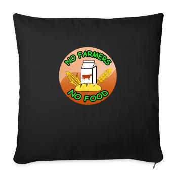 Farmer - Sofa pillowcase 17,3'' x 17,3'' (45 x 45 cm) - black - Front