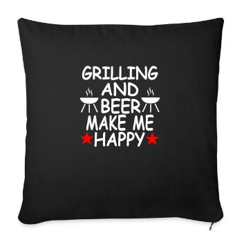 Grill - Sofa pillowcase 17,3'' x 17,3'' (45 x 45 cm) - black - Front