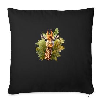 Giraffe High - Sofakissenbezug 45 x 45 cm - Schwarz - Vorne