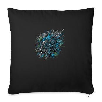 Geschwindigkeit neuronaler Netze - Sofakissenbezug 45 x 45 cm - Schwarz - Vorne