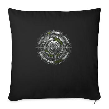 Nexus radar numérique - Housse de coussin décorative 45 x 45 cm - noir - Devant