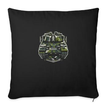 Fortified War Machine - Sofa pillowcase 17,3'' x 17,3'' (45 x 45 cm) - black - Front